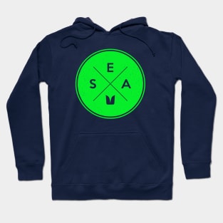 Sea Believe Hipster Seal - On Dark Hoodie